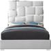 Orren Ellis Uthyr Platform Bed Upholstered/Faux leather in White | 70 H x 65.5 W x 84.5 D in | Wayfair 6300D72F36094A508FBFB2186D78EC26