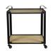 Williston Forge Jaidon Trolley Bar Cart Wood/Iron in Black/Brown/Gray | 39 H x 38 W x 19 D in | Wayfair D855452885AD4237BDA7561409ED4D01