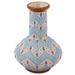 World Menagerie Meribelle Chevron Tears Ceramic Table Vase Ceramic in Blue/White | 4.2 H x 3 W x 3 D in | Wayfair 59F9D14BABDB4849867D2A984FE4F3ED