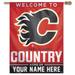 WinCraft Calgary Flames Personalized 27'' x 37'' Single-Sided Vertical Banner