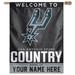 WinCraft San Antonio Spurs Personalized 27'' x 37'' Single-Sided Vertical Banner