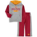 Toddler Colosseum Heathered Gray/Cardinal Iowa State Cyclones Back To School Fleece Hoodie And Pant Set