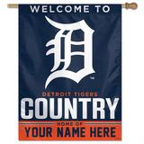 WinCraft Detroit Tigers Personalized 27'' x 37'' Single-Sided Vertical Banner