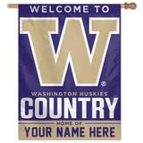 WinCraft Washington Huskies Personalized 27'' x 37'' Single-Sided Vertical Banner