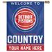 WinCraft Detroit Pistons Personalized 27'' x 37'' Single-Sided Vertical Banner