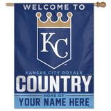 WinCraft Kansas City Royals Personalized 27'' x 37'' Single-Sided Vertical Banner