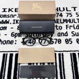 Burberry Accessories | Burberry Nova Check Inside Frame Black Front Acetate Frame Round Eyeglasses | Color: Black/Brown | Size: Os