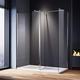 ELEGANT 1400 x 700 mm Walk in Wetroom Shower Enclosure Panel 8mm Easy Clean Glass Shower Glass Panel with 300mm Flipper Panel + Shower Tray