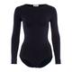 FALKE Damen Shapewear Ganzkörper-Body Fine Cotton Crew Neck W BO Weiches Material Langarmbody 1 Stück, Blau (Marine 6179), XL