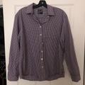 American Eagle Outfitters Tops | Boyfriend Fit Plaid | Color: Purple/White | Size: M