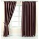 HOMESCAPES Aubergine Purple Jacquard Pencil Pleat Curtain Pair - Modern Striped Design - Width 228 x Drop 137 cm (90 x 54 Inch)