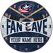 WinCraft Columbus Blue Jackets Personalized 14'' Round Wall Clock