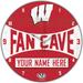 WinCraft Wisconsin Badgers Personalized 14'' Round Wall Clock