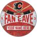 WinCraft Calgary Flames Personalized 14'' Round Wall Clock