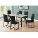"Dining Table / 60"" Rectangular / Kitchen / Dining Room / Metal / Laminate / Grey / Black / Contemporary / Modern - Monarch Specialties I 1136"