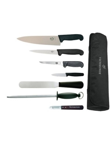 7-teiliges Messerset von Victorinox, Hygiplas und Vogue mit 21,5cm Kochmesser Image