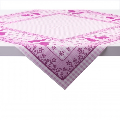 Sovie HORECA Tischdecke Joni-Rabbits in Beere aus Linclass® Airlaid 80 x 80 cm, 20 Stück - Ostern Image
