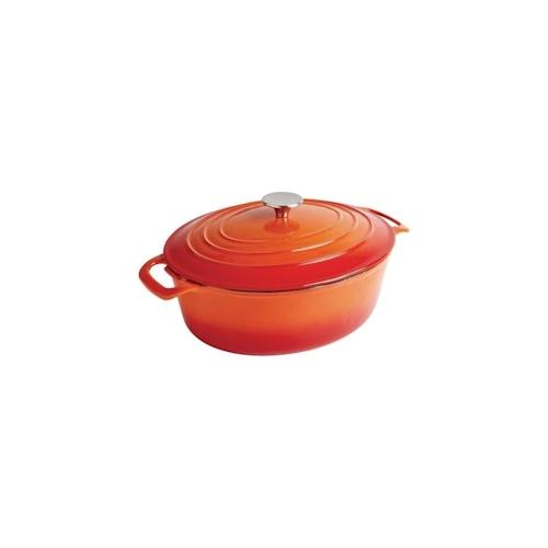 Vogue Ovaler Schmortopf Orange 5 Liter