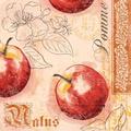 Mank Serviette Tissue Malus, 40x40 cm, 100 Stück - Herbst Obst Äpfel