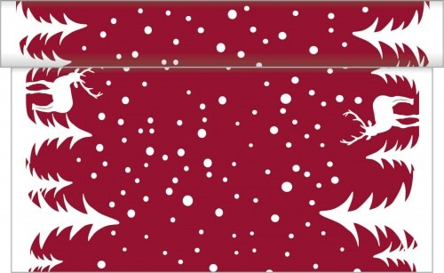 Sovie HORECA Tischläufer Marvin in Bordeaux aus Linclass® Airlaid 40cm x 24 m, 1 Stück - Weihnachten Tischtuch Image