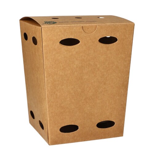 PAPSTAR 50 Pommes-Frites-Boxen, Pappe "pure" 15 cm x 10,5 cm x 10,5 cm braun "100% Fair" klein Image