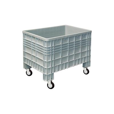 BRB Palettenbox mit Außenrippen und 4 Rollen, LxBxH 1200 x 800 x 950 mm Image