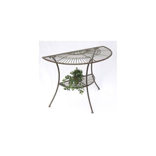 „Tisch Wandtisch „“Malega““ 100531 Beistelltisch aus Metall 100 cm Gartentisch Halb“