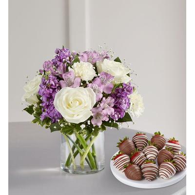 1-800-Flowers Flower Delivery Lovely Lavender Medley W/ Strawberries Medium | Happiness Delivered To Their Door