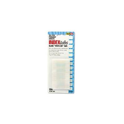 Redi-Tag 1 in. Side-Mount Self-Stick Plastic Index Tabs - White, 104/pack