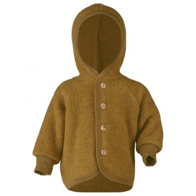 Engel - Kinder Kapuzenjacke mit Holzknöpfen - Wolljacke Gr 74/80 braun