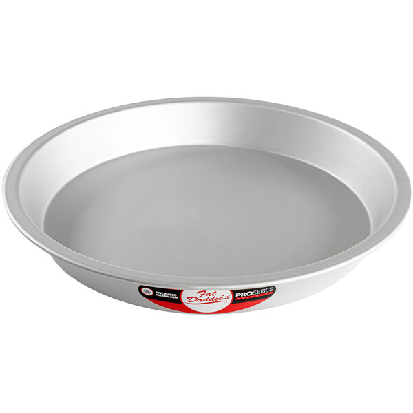 Fat Daddio's PIE-12 ProSeries 12" x 1 1/2" Deep Dish 18 Gauge Anodized Aluminum Pie Pan