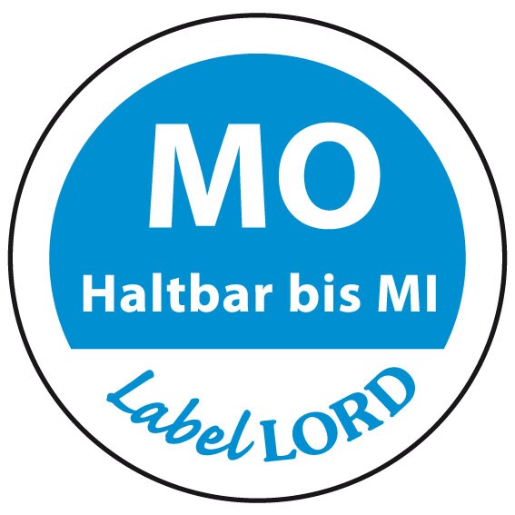 Labellord Tagesetiketten MO "Haltbar bis" "Aqua Label", 500 Stück Image