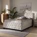 Baxton Studio Annalisa Modern Transitional Beige Fabric Button Tufted Full Size Panel Bed - Wholesale Interiors Annalisa-Beige-Full