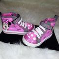 Disney Shoes | 456 Disney Minnie Hightop Sneakers | Color: Black/Pink | Size: 7.5g