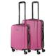 ITACA - Gepäck-Sets, Reisekoffer, Reisekoffer Set, Kofferset, Hartschalenkoffer, Trolley-Set, Luggage - Große Auswahl an Koffer & Trolleys für Jede Reise! 71115, Fuchsia-Anthrazit