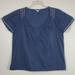 American Eagle Outfitters Tops | America Eagle Outfitters Blue Embroidery Short Top | Color: Blue | Size: L