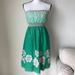 Anthropologie Dresses | Anthropologie Maeve Green Polka Dot Floral Dress | Color: Green/White | Size: 2