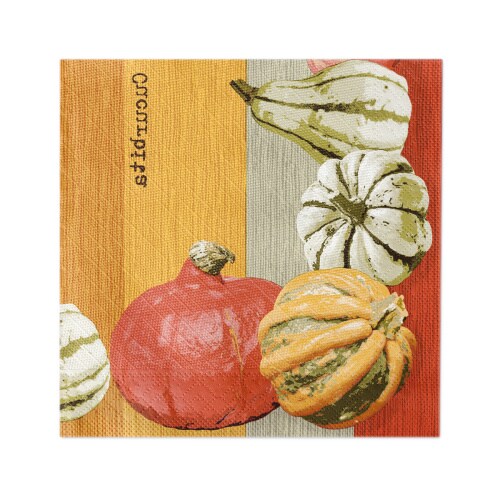 Sovie HORECA Serviette Britta in terrakotta aus Tissue Deluxe®, 4-lagig, 40 x 40 cm, 50 Stück - Struktur Kürbis Herbst Image