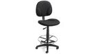 Boss Fabric Drafting Stools with Footring - Black