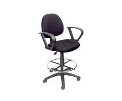 Boss Fabric Drafting Stool - Black