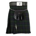 Scottish Black Watch Tartan Traditional Kilt Set with Kilts Sporran Belt Buckle Pin (42)