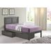 Twin Louver Bed in Antique Grey with Dual Underbed Drawer - Donco 212-TAG_505-AG