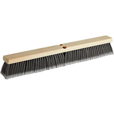 Carlisle 4501423 Flo-Pac 24" Hardwood Push Broom Head with Gray Flagged Polypropylene Bristles