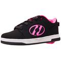 Heelys Girl's Voyager Tennis Shoe, Black/Pink, 7 Women's M