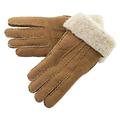 Lambland Ladies Hand Sewn Genuine Soft Real Lambskin Gloves in Tan Size XLarge