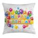 East Urban Home Happy Birthday Indoor/Outdoor 26" Throw Pillow Cover Polyester | 26 H x 26 W x 0.1 D in | Wayfair 1AF7DFFBF63D4C6FB1DE9ED6F550187C