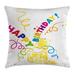 East Urban Home Happy Birthday Indoor/Outdoor 26" Throw Pillow Cover Polyester | 26 H x 26 W x 0.1 D in | Wayfair 90E0163EA6714C05BFE1007F2AFEA03F