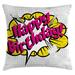 East Urban Home Happy Birthday Indoor/Outdoor 26" Throw Pillow Cover Polyester | 26 H x 26 W x 0.1 D in | Wayfair 48B019191F7349829058B97A06E4102F