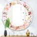 East Urban Home Leaves Floral Botanical II Cottage Americana Wall Mirror Glass | 24 H x 24 W x 0.24 D in | Wayfair 9B8D9C83A02745A28AF0BBBFADA17494