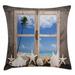 East Urban Home Indoor/Outdoor 26" Throw Pillow Cover Polyester | 26 H x 26 W x 0.1 D in | Wayfair 4945F41D75804479B3A9E4EC62CFEEC4